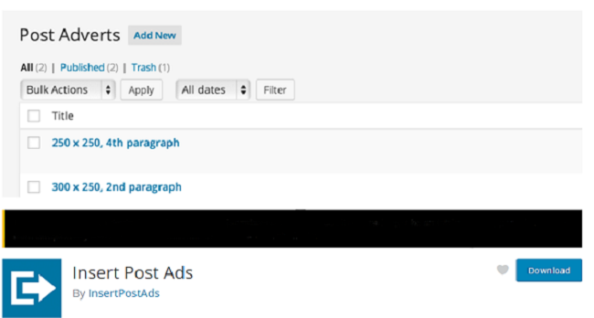 Insert Post Ads إضافات ووردبريس لإدارة إعلانات Adsnese