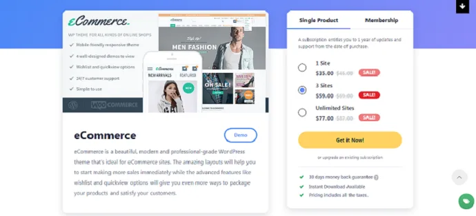 ECommerce قوالب ووردبريس للمتاجر الإلكترونية