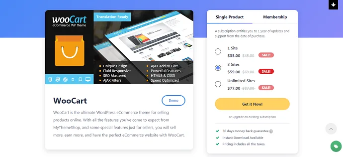 WooCart قوالب ووردبريس للمتاجر الإلكترونية