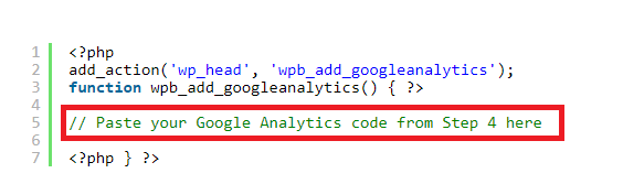 Google analytics code