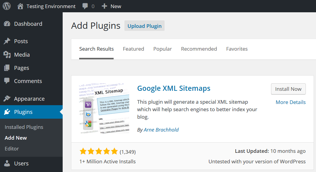 google xml sitemap ل تهيئة مدونة ووردبريس لمحركات البحث
