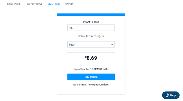 SMS plan in Egypt