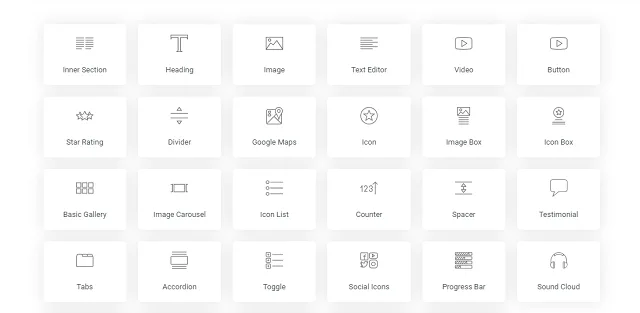 elementor widgets