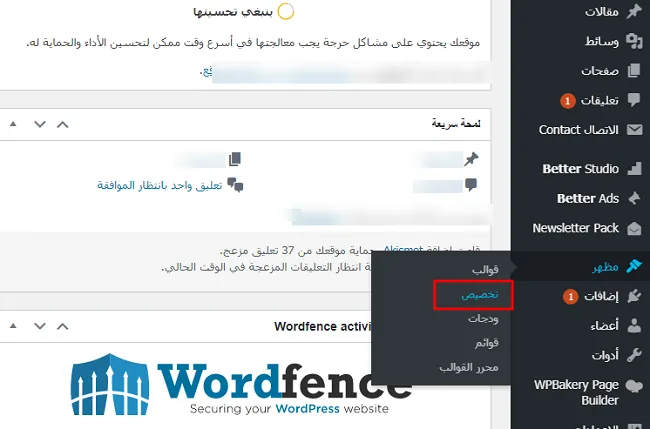 تخصيص قالب ووردبريس
