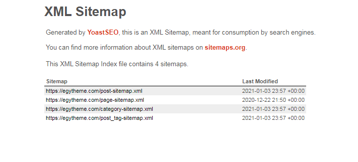 XML sitemap 