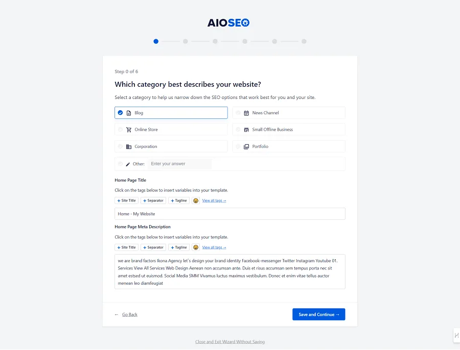 all in one seo dashboard