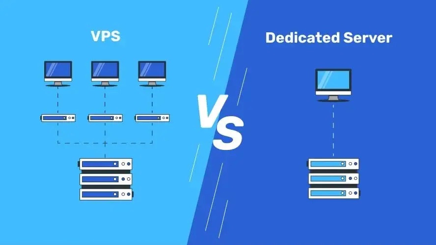 الفرق بين استضافة الخادم المخصص والخادم الخاص الافتراضي VPS